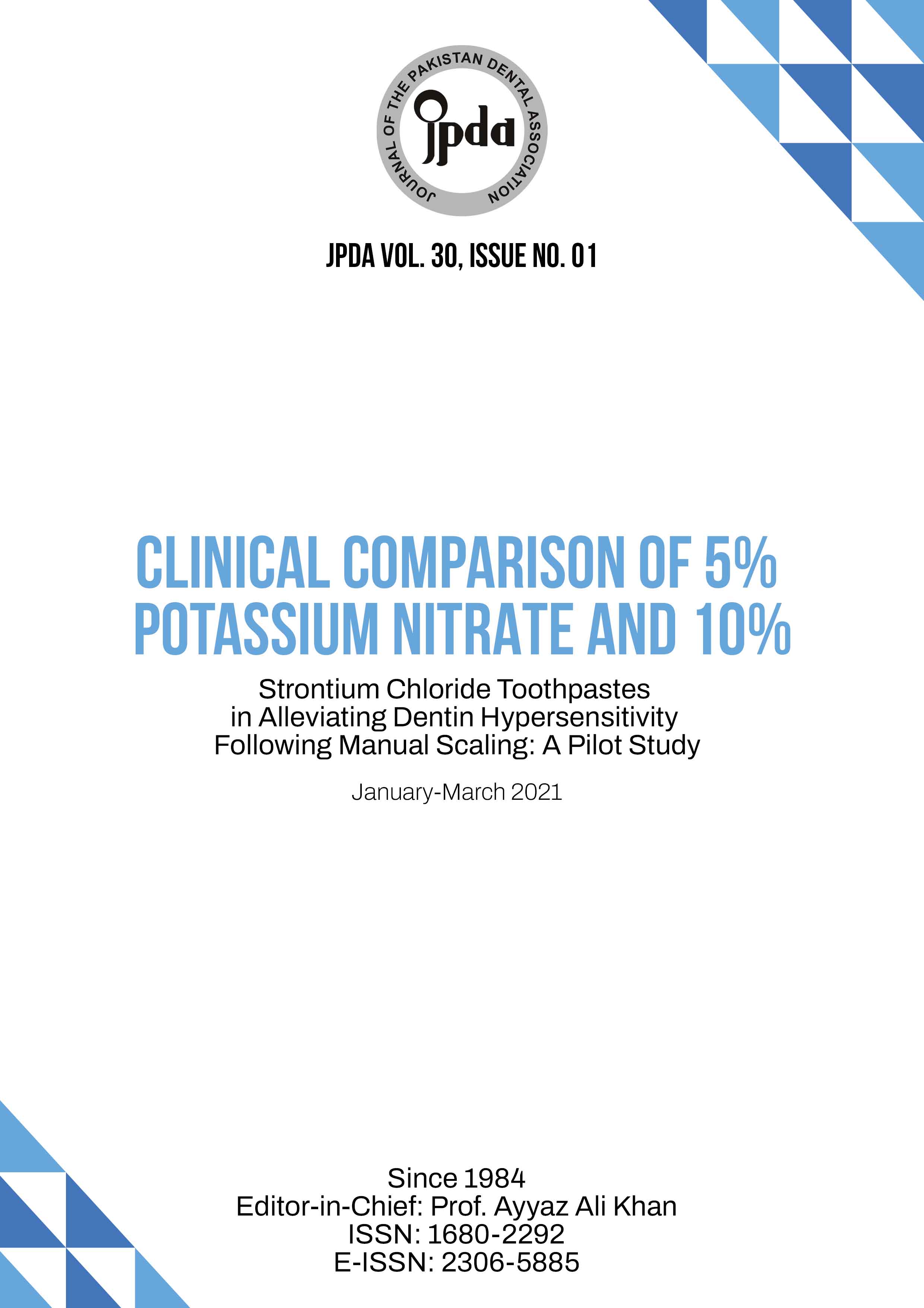 Journal of The Pakistan Dental Association