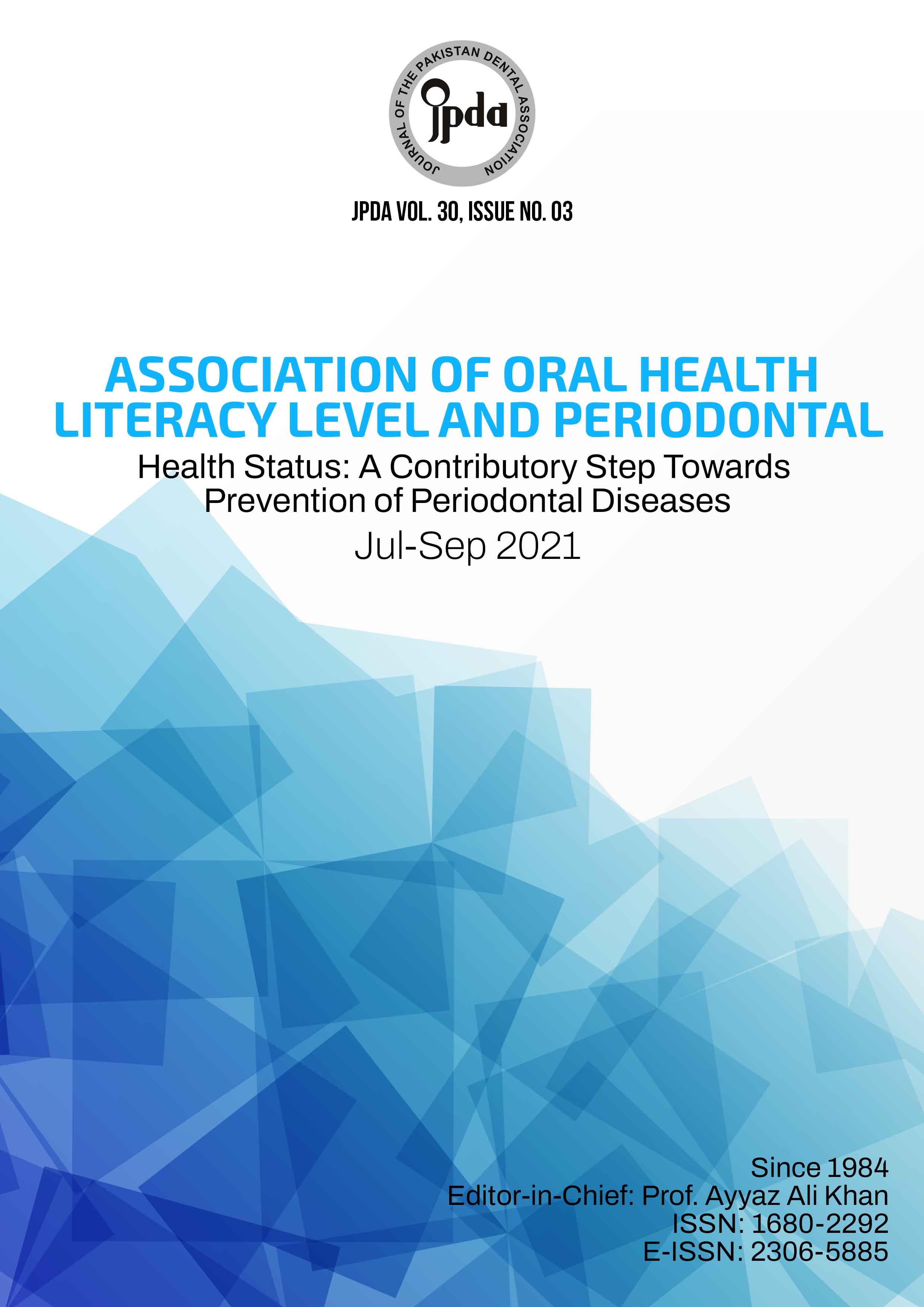 Journal of The Pakistan Dental Association